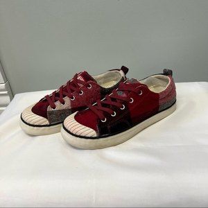 Keen 100% vulcanized footwear Elsa plaid wool tennis shoes sneakers women's 7.5